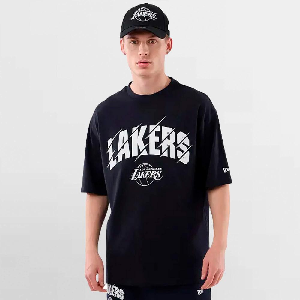 Tričko NEW ERA LA Lakers NBA Core Plus Navy Oversized T-Shirt tmavomodré