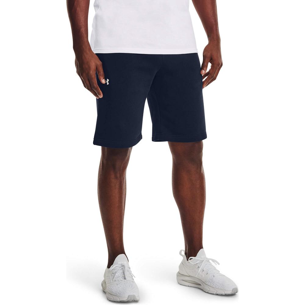 Under Armour Men's UA Rival Fleece Shorts Midnight Navy / Onyx White