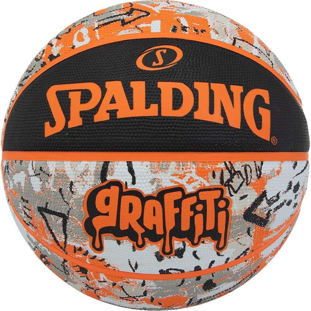 Spalding Orange Graffiti Rubber Basketball (sz. 5)