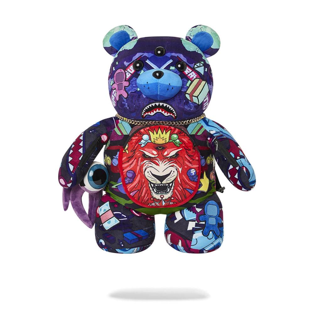 Sprayground Astro Twilight Moneybear Teddybear Backpack Purple