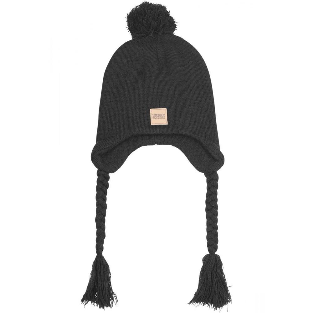 Urban Classics Pompom Knit Beanie Black