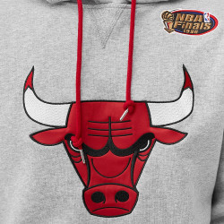 Mitchell & Ness NBA Pinnacle Heavyweight Fleece Hoody CHICAGO BULLS GREY HEATHER / RED