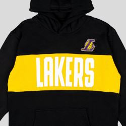 Outer Stuff Pole Position Pullover Hoodie - 8-20Y Los Angeles Lakers Black/Yellow