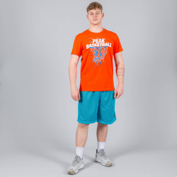 Peak Basketball Round Neck T-Shirt Bright Orange