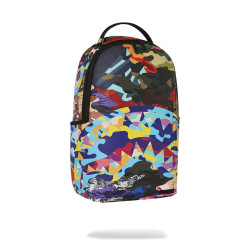 Sprayground Backpack Sliced And Diced Camo Backpack Blue Multi