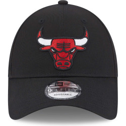 NEW ERA 940 NBA Chicago Bulls Team Side Patch Black 9FORTY Adjustable Cap Black