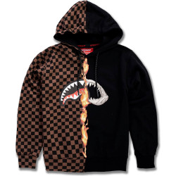 Sprayground Burnt Sharks In Paris Hoodie Black/Brown