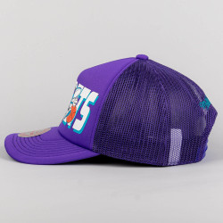 Mitchell & Ness NBA Billboard Trucker Snapback Hwc Charlotte Hornets Purple