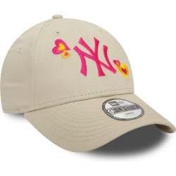 Detská šiltovka New Era 940K MLB New York Yankees Child Hearts Light Beige 9FORTY Adjustable Cap bledohnedá