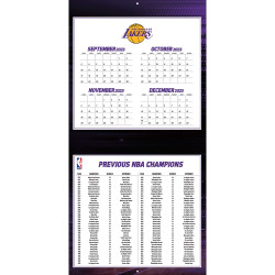 TURNER SPORTS NBA 2024 (30x60 cm) WALL CALENDAR LOS ANGELES LAKERS