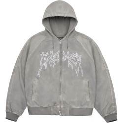 Bunda Jacker Skeleton Canvas Jacket šedá