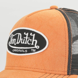 Von Dutch Originals Trucker Boston Oval Patch Fake Suede Brown/Black