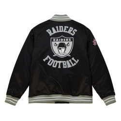 Mitchell & Ness Heavyweight Satin Jacket Oakland Raiders Black