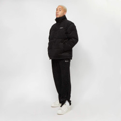 Sean John Script Logo Corduroy Adaptable Pufferjacket black