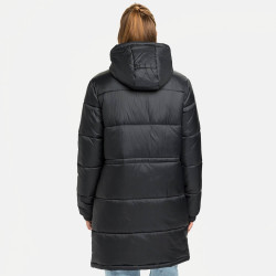 FILA EMBLA long hooded puffer jacket black