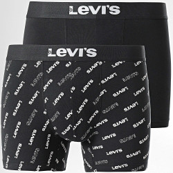 Levis Men Logo Aop Boxer Brief Organic Co 2P Black/White