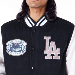 Bomber bunda New Era MLB Patch Vrsity Los Angeles Dodgers bomber jacket tmavomodrá
