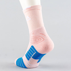 Peak Big Triangle 3 Basketball Socks Pink