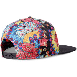 Šiltovka DJINN'S 6 Panel Snapback Cap Peacock Linen Black