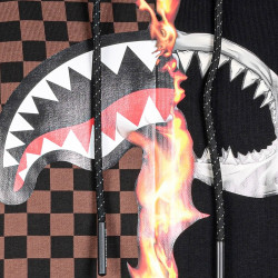 Sprayground Burnt Sharks In Paris Hoodie Black/Brown