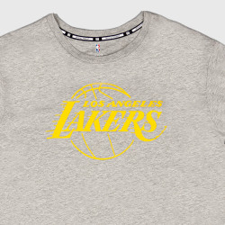 OUTER STUFF BY THE NUMBERS SS TEE LOS ANGELES LAKERS - LEBRON JAMES GREY/YELLOW