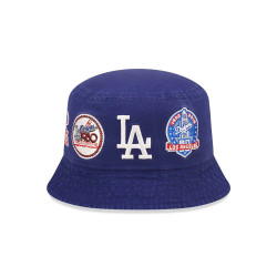 New Era MLB LA Dodgers Cooperstown Multi Patch Blue Bucket Hat