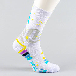 Peak Wiggins Matching Basketball Socks White