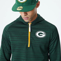 New Era Mikina Nfl Engineered Half Zip Green Bay Packers Green