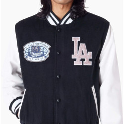 Bomber bunda New Era MLB Patch Vrsity Los Angeles Dodgers bomber jacket tmavomodrá