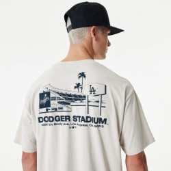 Tričko New Era La Dodgers MLB Stadium Graphic Cream Oversized T-Shirt krémovo biele