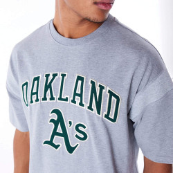 Tričko New Era MLB Oakland Athletics Rib Infill Grey Oversized T-Shirt šedé