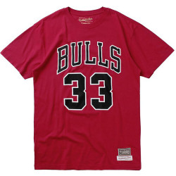 Mitchell & Ness NBA Last Dance Number 33 Tee CHICAGO BULLS RED