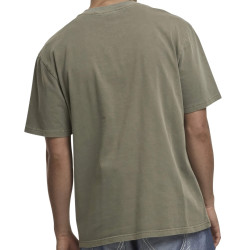 Pánske tričko Karl Kani Signature Skyline Washed Boxy T-Shirt olivovo zelené