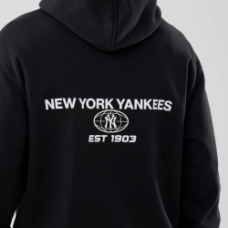 Mikina NEW ERA New York Yankees MLB Logo Graphic Black Oversized Pullover Hoodie čierna