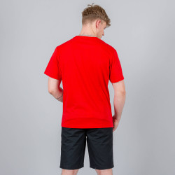 PEAK TEAM LINE ROUND NECK T-SHIRT RED/WHITE