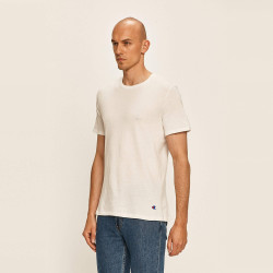 Pánske bavlnené tričká Champion 2 T-Shirts Round Neck biele