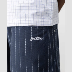 Krátke nohavice Jacker Stripes Baggy Short Raw tmavomodré