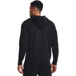 Under Armour Men's UA Essential Fleece Full-Zip Hoodie Black / White