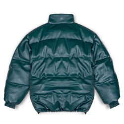 Grimey Wear Westbound Pu Leather Reversible Puffy Jacket Green