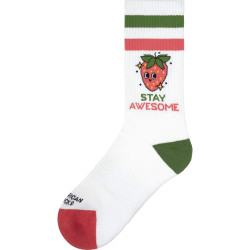 American Socks Stay Awesome - Mid High White