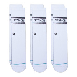 STANCE BASIC 3 PACK CREW WHITE