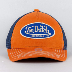 Von Dutch Originals Trucker Boston Oval Patch Cot/Twi Orange/Navy