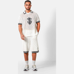 Pletené kraťasy Sixth June KNITTED Embroidery Short biele