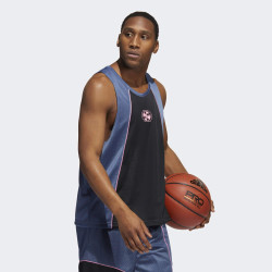 Adidas Men Worldwide Hoops Creator 365 Tank Top Black/Blue