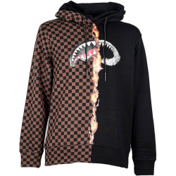 Sprayground Burnt Sharks In Paris Hoodie Black/Brown