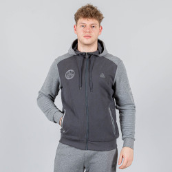 Peak Tony Parker Hoodie Sweater With Front Zipper Dk.Grey