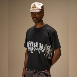 Tričko Jacker Mirror Maze Garment Dyed T-shirt čierne