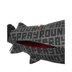 Sprayground Sharkfinity Stealth Pilot Shark Shape Duffle Black