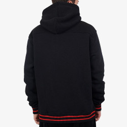 FUBU Varsity SSL Hooded Sweatshirt black/white/red