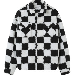 Sixth June Oversized Square Sherpa Jacket Bkwh